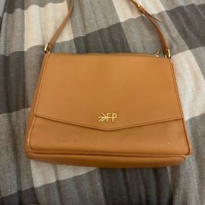 Freshly Picked Vegan Leather Classic Crossbody Diaper Bag in Butterscotch